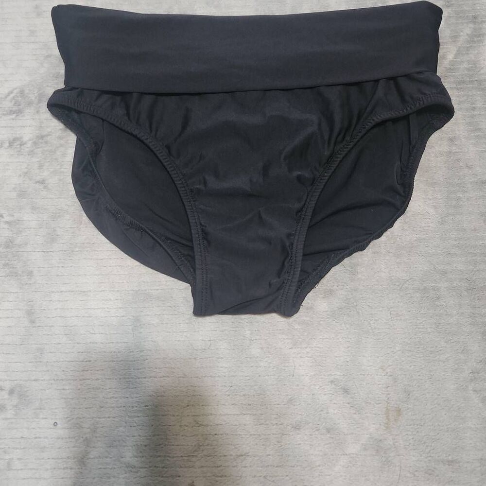 Tara Grinna Size 8 Foldover Bikini Bottoms  Black